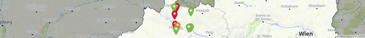 Kartenansicht für Apotheken-Notdienste in der Nähe von Sankt Ulrich im Mühlkreis (Rohrbach, Oberösterreich)
